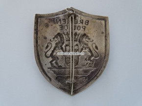 Bremen Police, originales Metallabzeichen nach 1945