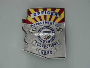 Metall Badge - Dienstmarke Officer Departement of Correction (Starfvollzug) Arizona