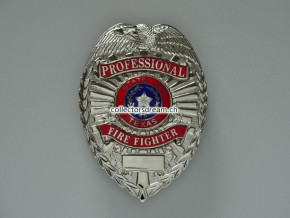 Metall Badge - Dienstmarke Professional Fire Fighter State of Texas