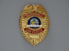 Metall Badge - Dienstmarke Professional Fire Fighter State of Florida
