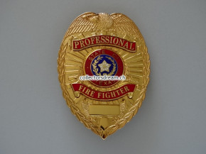 Metall Badge - Dienstmarke Professional Fire Fighter State of Texas