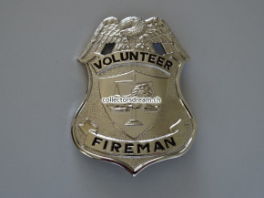 Metall Badge - Dienstmarke Volunteer Fireman