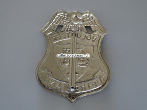 Metall Badge - Dienstmarke Volunteer Fireman