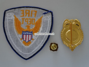 Metall Badge - Dienstmarke Captain Hogan Fire Dept. (State Indiana)
