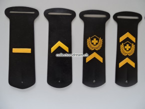 Gradstrippen / Rangschlaufen "Gummiadler" Gefreiter-Korporal-Wachtmeister-Fourier-Feldweibel-Adjutant-Stabs-Adjutant