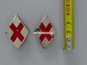 Metallabzeichen zu Kragenpatte H.D. Arzt Rotkreuz-Kolonne Ord. 1940
