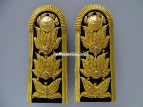 Schulterstücke (Epauletten) Goldfaden Metallfadenstickerei, Königreich Thailand, kurze weibliche Version