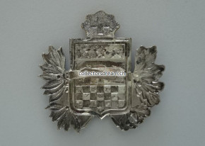 Bobbyhelm Metallabzeichen Police Ville de la Chaux-de-Fonds ca. 1950/60'er Jahre