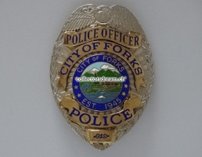 Police Badge Officer City of Forks State Washington