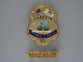 Police Badge Captain Smithfield Police State of Rhode Island