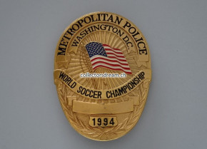 Police Badge Metropolitan Police Washington D.C. World Soccer Championship