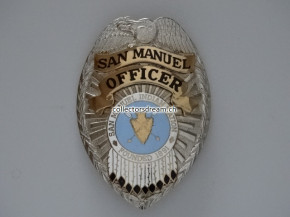 Metall Badge San Manuel Officer Indian Nation