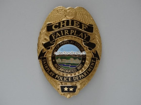 Police Badge Chief Fairplay Police Dept. State Colorado