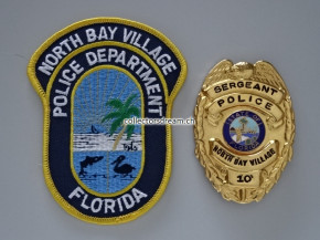 Police Badge Sergeant North Bay Village State Florida