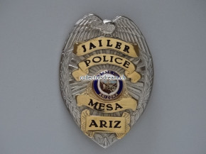 Police Badge Jailer Mesa State Arizona