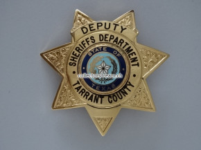 Sheriff Badge Deputy Sheriff Tarrant County State Texas