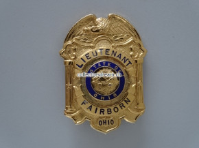 Police Badge Lieutenant Fairborn Police State Ohio