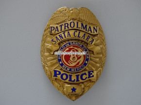 Police Badge Patrolman Santa Clara Police Pueblo de Santa Clara State New Mexico