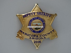 Sheriff Badge Deputy Sheriff Maricopa County State Arizona