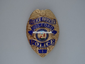 Police Badge Officer Soledad Police State California