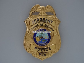 Police Badge Sergeant Police Village of Tequesta State Florida