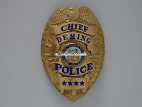 Police Badge Chief Deming Police State New Mexico