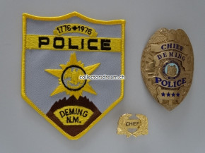 Police Badge Chief Deming Police State New Mexico