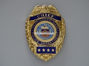 Police Badge Chief Framingham Police Department State Massachusetts