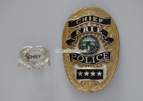 Police Badge Chief Erie Police State  Colorado