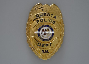 Police Badge Questa Police Dept. State New Mexico