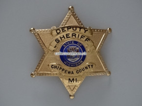 Sheriff Badge Deputy Sheriff Chippewa County State of Michigan