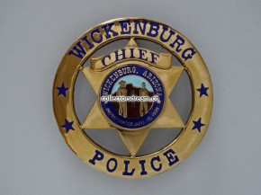 Police Badge Chief Wickenburg Police State Arizona