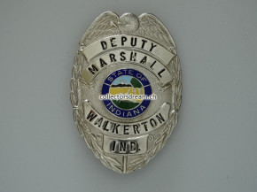 Deputy Marshall Badge Walkerton State of Indiana ca. 1970er Jahre