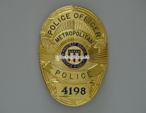 Metall Badge Police Officer Metropolitan Police