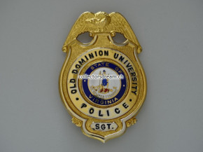 Police Badge - Dienstmarke Sergeant Old Dominion University State of Virginia