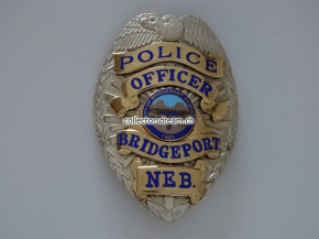 Police Officer Badge Bridgeport State Nebraska