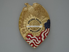 Police Badge Arcadia California Police Millenium Editon 2000 "D. Wieczorek"