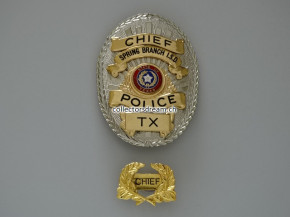 Police Badge Chief Spring Branch I.S.D. Police State Texas