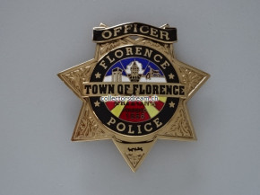 Police Officer Badge Town of Florence State Arizona