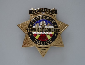 Police Officer Badge Town of Florence State Arizona
