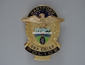 Police Badge Deputy Chief Hartford Police State Connecticut