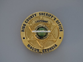 Dienstmarke Lieutenant Bibb County Sheriff's Office Macon State Georgia