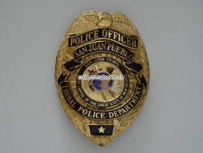 Police Officer Badge - Dienstmarke San Juan Pueblo Reservat State New Mexico