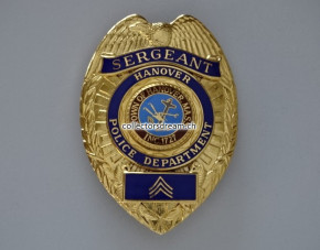 Police Badge - Dienstmarke Sergeant Hanover Police Dept. Massachusetts