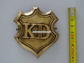 Feuerwehr Messingabzeichen "KD" um 1900/20'er Jahre
