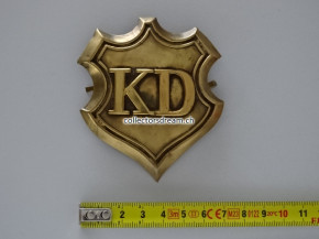 Feuerwehr Messingabzeichen "KD" um 1900/20'er Jahre