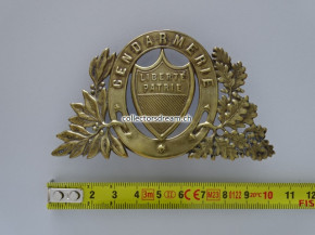 Tschako / Käppi Messing Emblem Kantonspolizei Waadt / Police cantonale de Vaud