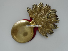 Granaten-Emblem zu Giberne/Patronentasche. Artillerietruppen um 1830/50