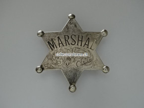 Western Metallabzeichen / Badge " Marshal "