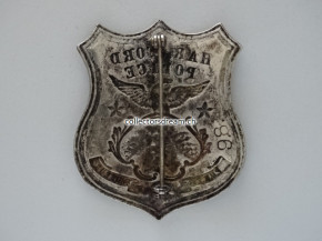 Metallabzeichen / Badge " Hartford Police "